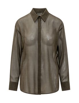 Monogrammed Silk Shirt with StamPaint Design - FW24 Collection