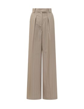 Wide Leg Striped Trousers