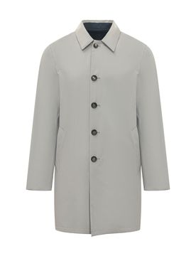 Trendy Rain Jacket with Buttons and Utility Pockets