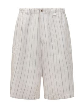 Mini Bermuda Shorts with Stripes