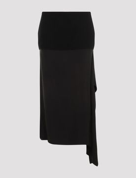 Jil Sander Chic Wool Midi Skirt