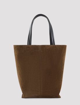 Cabas Leather and Suede Basket Bag
