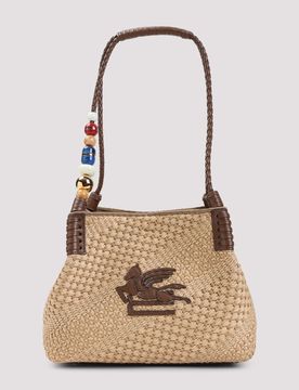 Etro Libra S Rafia Shoulder Bag