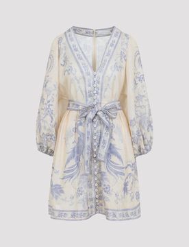 Zimmermann Indra Plunge Mini Dress