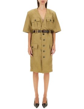 Saharienne Muslin Mini Dress