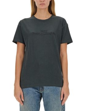 Logo Embroidered Cotton T-shirt