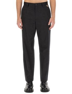 Gabardine Cotton Coin Detail Trousers