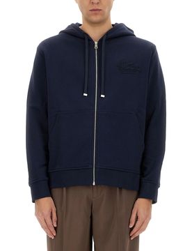 ETRO Embroidered-logo Zip-up Hoodie