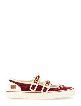 PLEATED VELVET "DOLLYBOARD" BALLERINA SNEAKER
