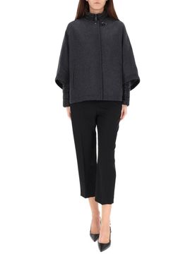 Double-face 3-in-1 Cape in Carded Wool Woman