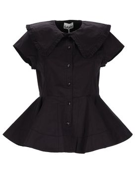 GANNI Ruffled Button Shirt