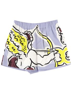 TORY BURCH Cotton Camp Shorts