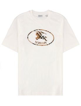 BURBERRY Flocked-logo T-shirt