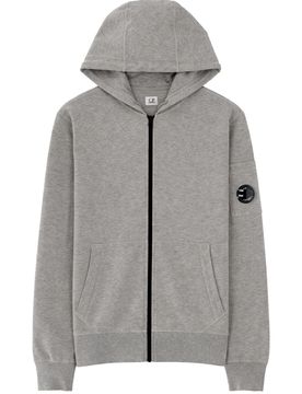 C. P. COMPANY Light Fleece Zip Hooded Lens Sweatshirt
