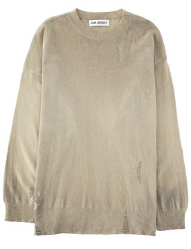 Slant Knit Moss Spray Dye Cherub Wool