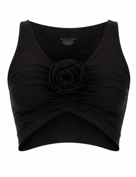 Elegant Mini Top with Floral Detail - Size 36