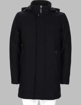 Palto Wool Jacket with Hood for Men