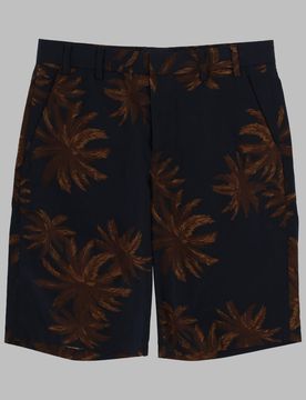 Classic Cotton Shorts with Unique Stamp Print
