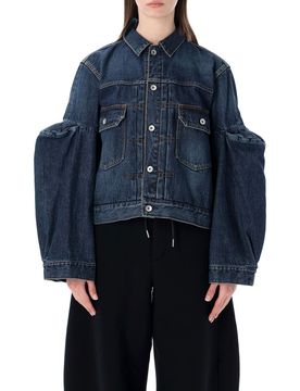 Denim X Nylon Twill Blouson Denim Jacket