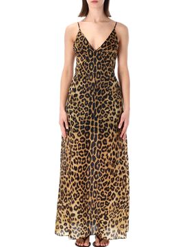 Maxi Dress with Bold Printed Design - Size 40