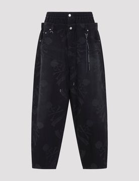 Wide Fit Belted Easy Denim Pants