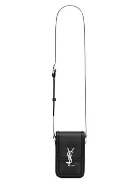 Mini Leather Bag with Silver Hardware