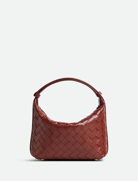 Mini Leather Bag with Adjustable Strap - 13 cm Height