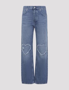 Denim Pants Laurel Crown Patch