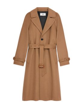 CELINE Belted Button-up Coat