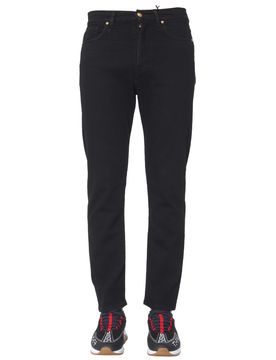 VERSACE Logo-Patch Slim-Fit Jeans
