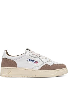 Soft Leather Sneakers with Contrasting Inserts