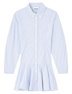 Charming Button-Front Dress with Ruffled Hem - Size 34