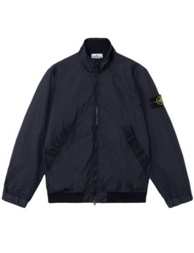 Stand Collar Jacket with Ribbed Lining - Size M