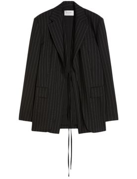 Sophisticated Double Front Jacket with Tailored Neckline - Size 40