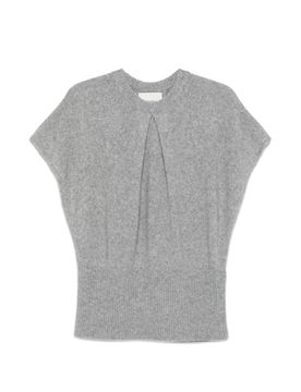 Ribbed Hem Cashmere and Silk Sweater - Size 0