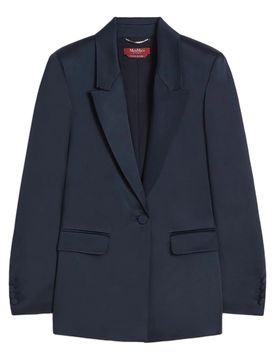 Silk-Effect Single-Breasted Jacket