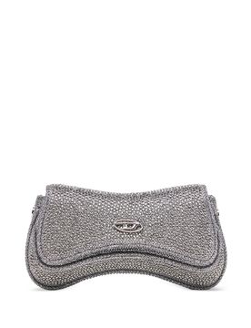 Mini Rhinestone-Embellished Handbag with Adjustable Strap