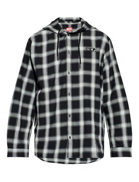 Button-Up Hooded Shirt in Size 48
