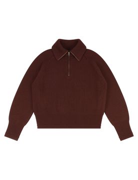 Fold-Over Collar Sweater - Size M/L