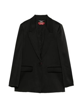 Silk-Effect Nested Jacket with Buttoned Handles