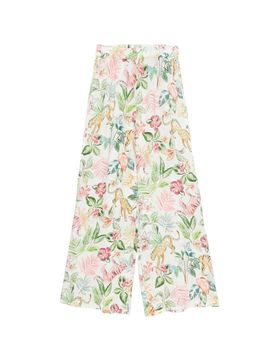Women's Drawstring Pants - All-over Print - 100% Linen