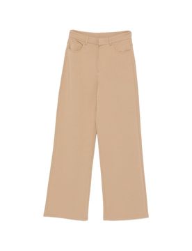 Women's Tailored Trousers with Zip and Button Closure