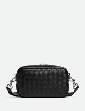 Intrecciato Pattern Mini Bag with Removable Shoulder Strap