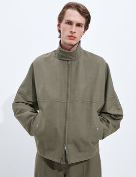 Intrecciato Leather Zip Jacket - Size 46