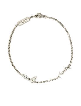 Adjustable Interlocking Charm Ring with Rhinestones
