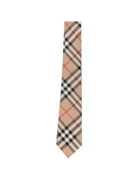 Silk Tie with Iconic Check Pattern