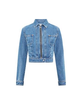 Fitted Trucker Jacket with Applied Chest Pockets