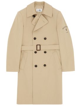 Cotton Double-Breasted Trench Jacket with Belt