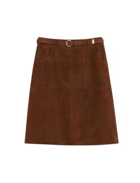 Max Mara Studio Suede Midi Skirt