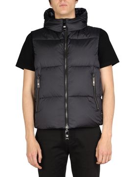 HOODED NYLON VEST